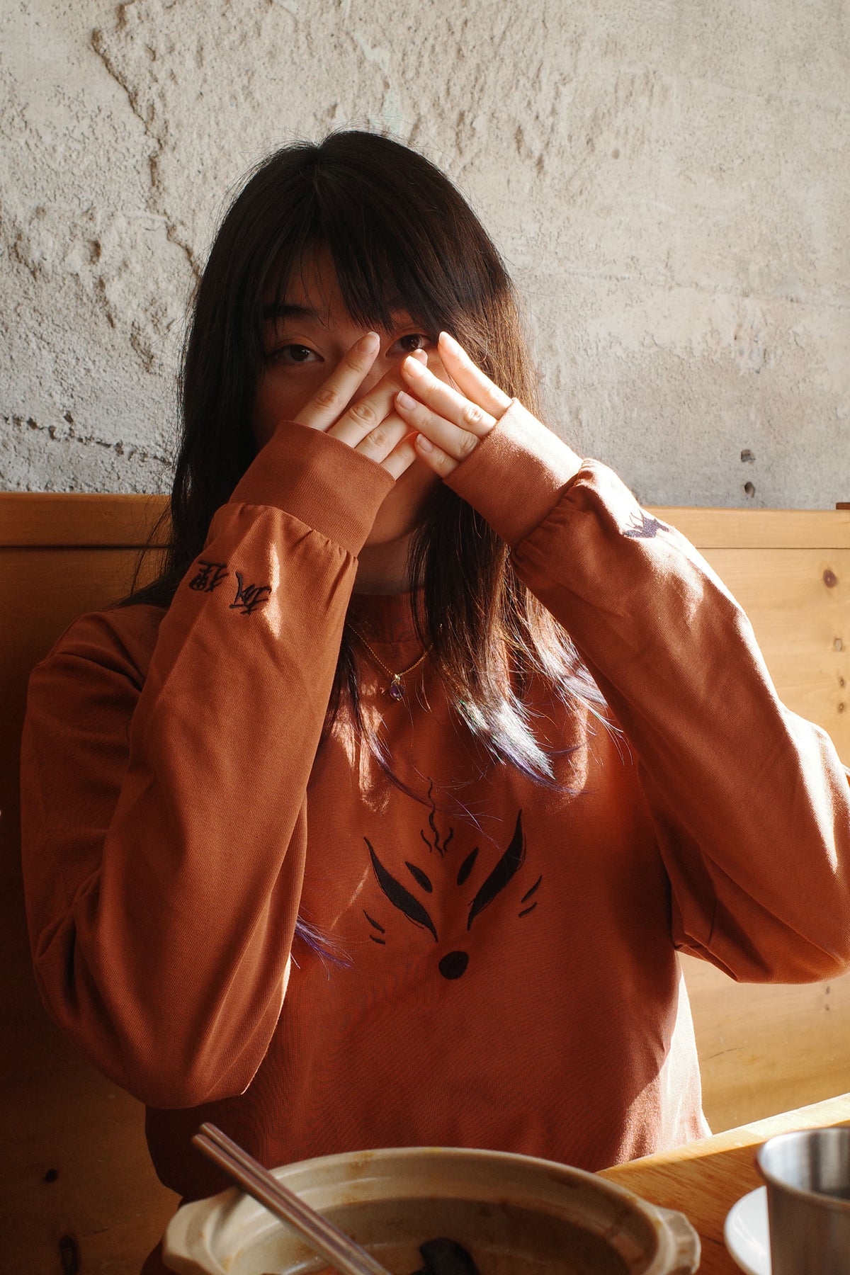 Earth Kitsune Embroidered Long Sleeve