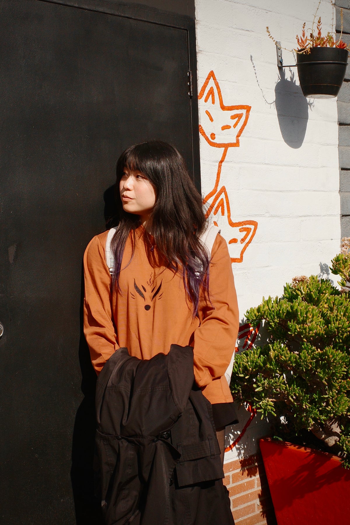 Earth Kitsune Embroidered Long Sleeve