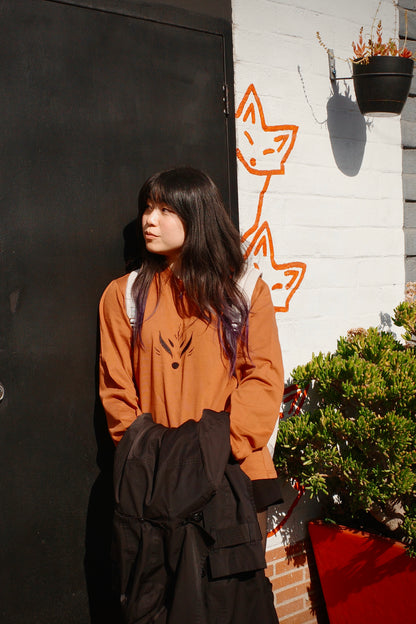 Earth Kitsune Embroidered Long Sleeve