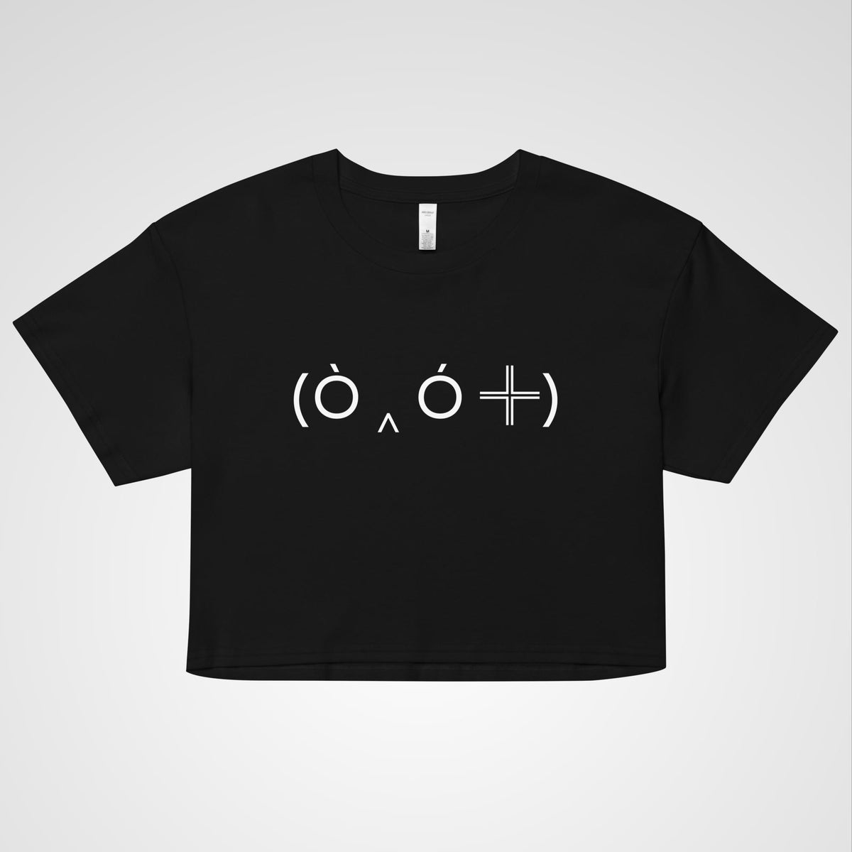Cute Angry Emoticon Crop Top for women