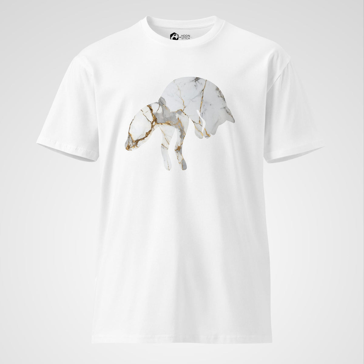 Marble Fox Premium T-shirt White front view